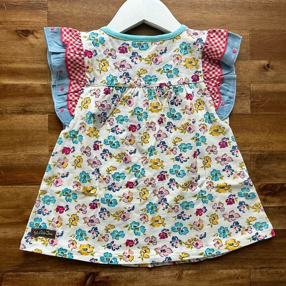 NWT Matilda Jane Enchanted Garden Floral Carlie Knit Gingham Polka Dot Top 4 - Picture 3 of 5